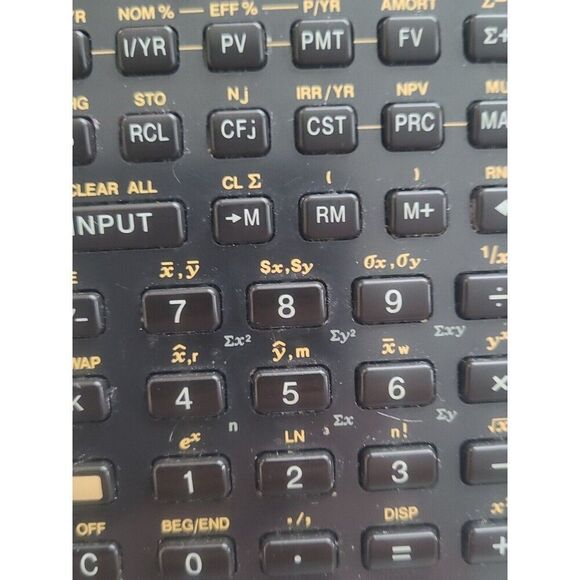 HP-10B Business Calculator Hewlett Packard business vintage retro brown - Picture 10 of 14